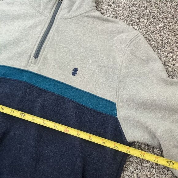 Izod Sweater Men's M Heathered Gray Soft Advantage Performance Stretch 1/4 Zip - Picture 7 of 7